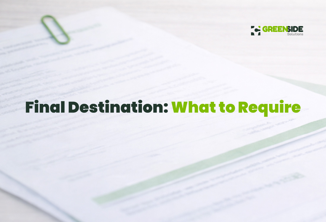 Final waste destination and corporate traceability
